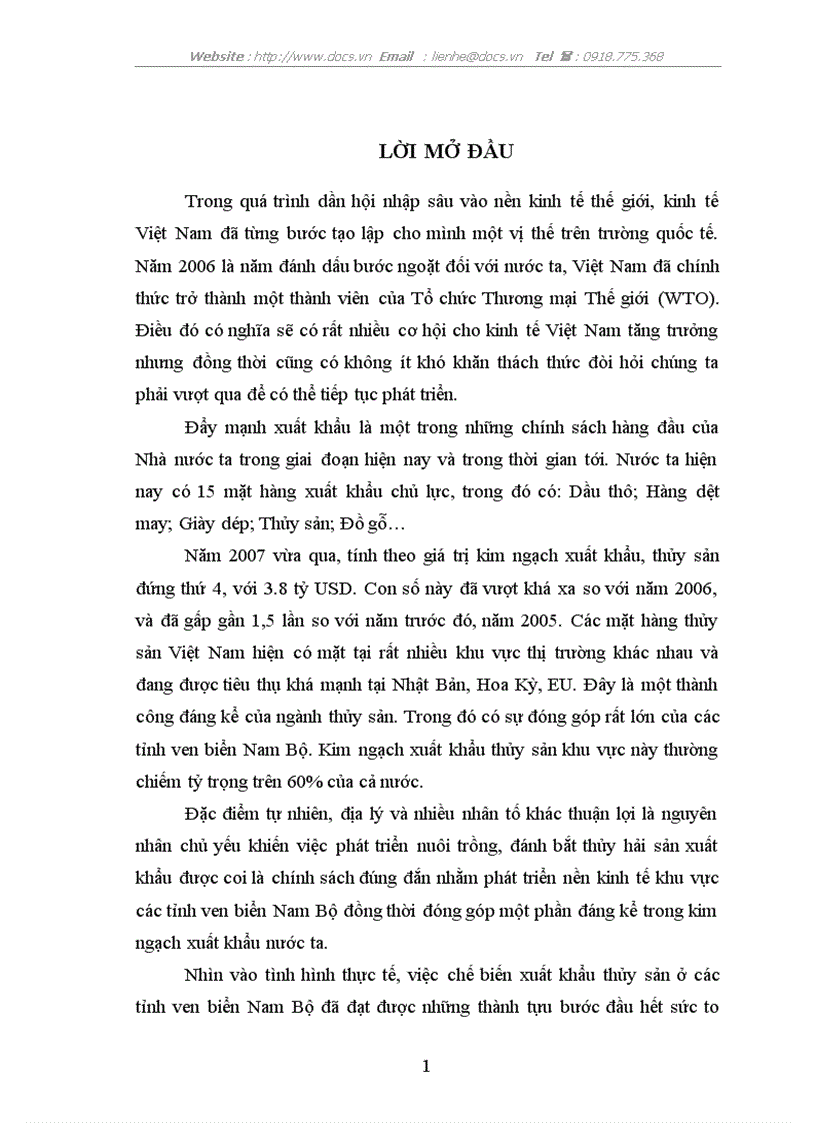 Đẩy mạnh xuất khẩu thủy sản ở các tỉnh ven biển Nam Bộ