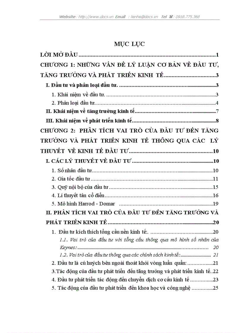 Dựa vào các lý thuyết kinh tế và đầu tư giải thích vai trò của đầu tư đối với tăng trưởng và phát triển kinh tế