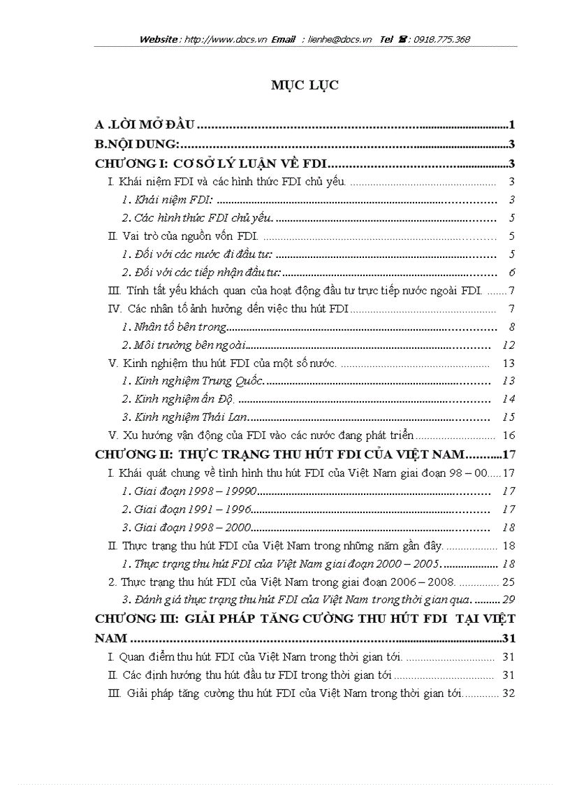 Thu hút FDI ở Việt Nam Thực trạng và giải pháp