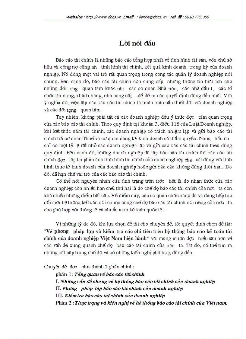 Về phương pháp lập và kiểm tra các chỉ tiêu trên hệ thống báo cáo kế toán tài chính của doanh nghiệp Việt Nam hiện hành