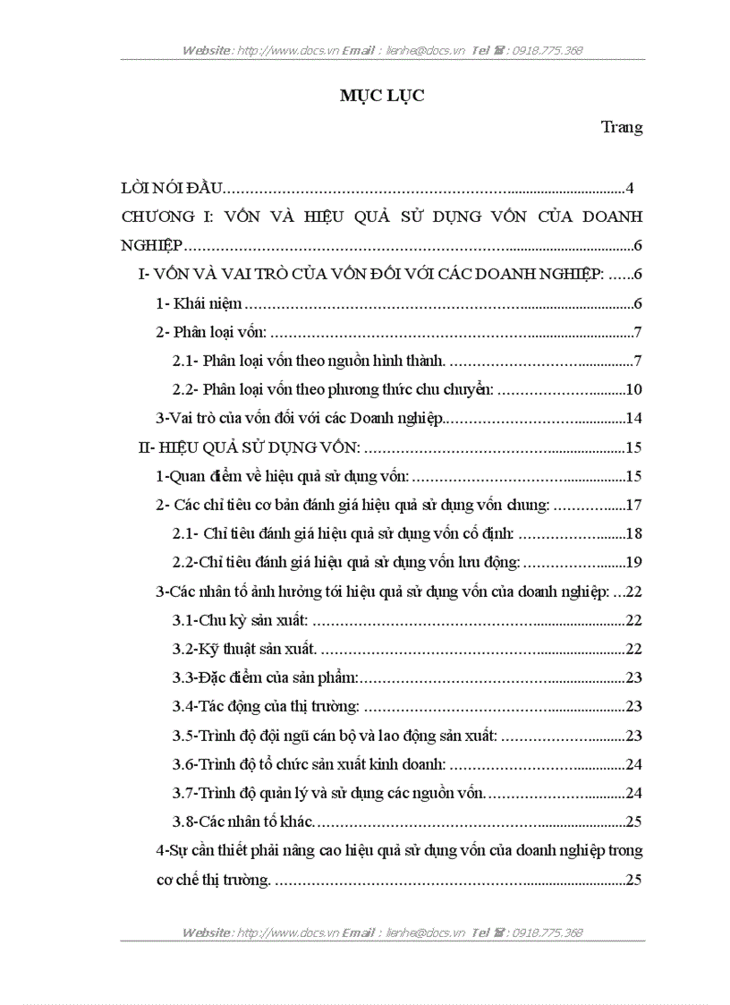 Giải pháp nâng cao hiệu quả sử dụng vốn tại Xí nghiệp Dược phẩm 120 Quân đội