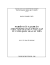 Nghiên cứu xạ khuẩn streptospoangium phân lập từ vườn quốc gia cát tiên