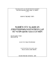 Nghiên cứu xạ khuẩn streptospoangium phân lập từ vườn quốc gia cát tiên