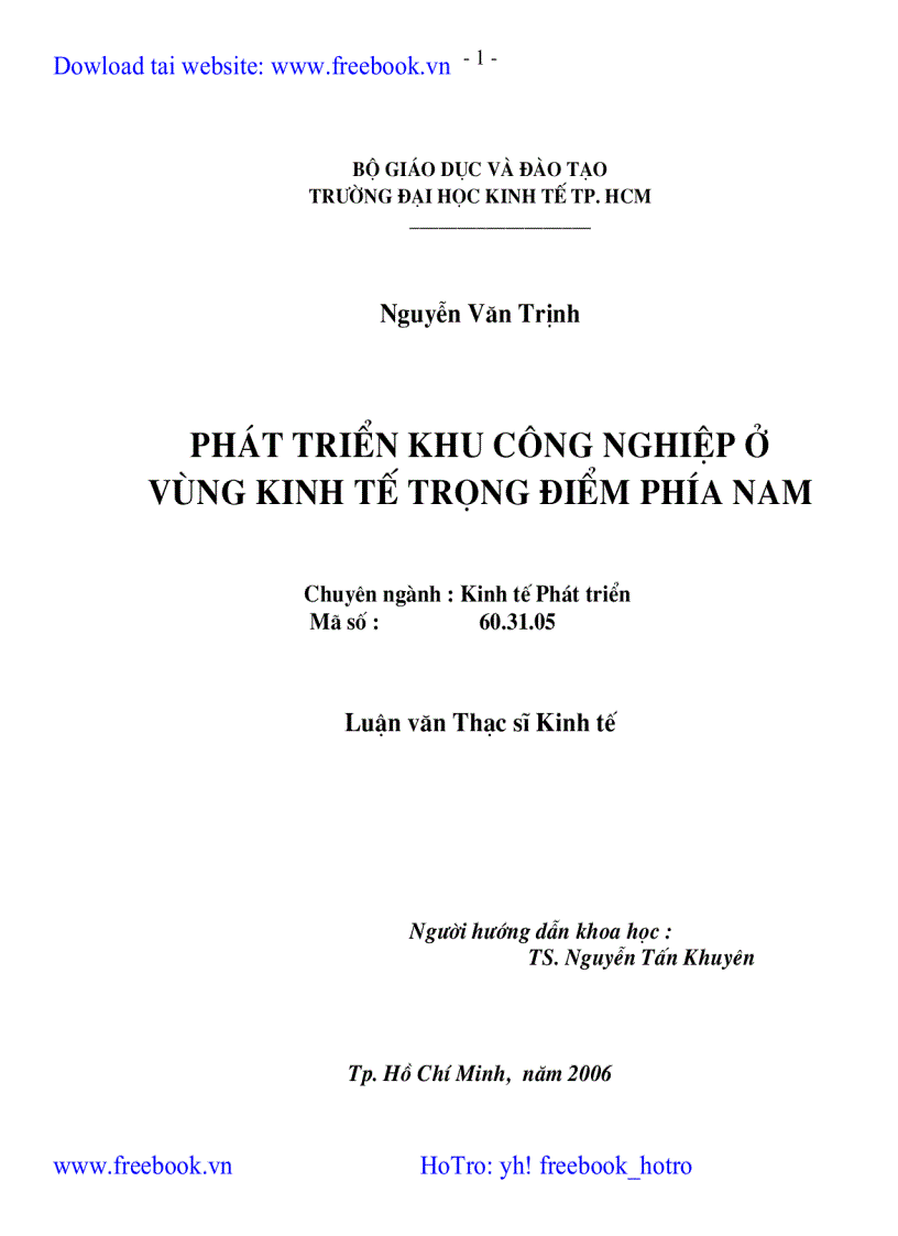 Phát triển khu công nghiệp ở vùng kinh tế trọng điểm phía nam