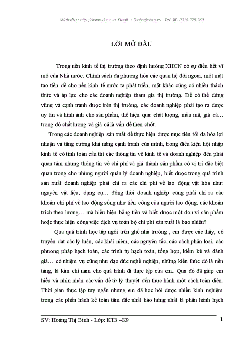 Hạch toán kế toán tại công ty cơ khí quang trung