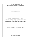 Nghiên cứu thực trạng việc đánh giá kết quả học tập của sinh viên trường CĐSP trung ương