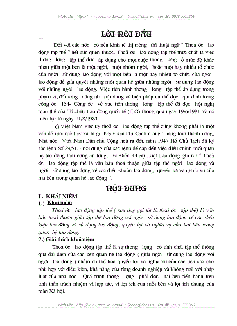 Thoả ước Lao động Tập thể