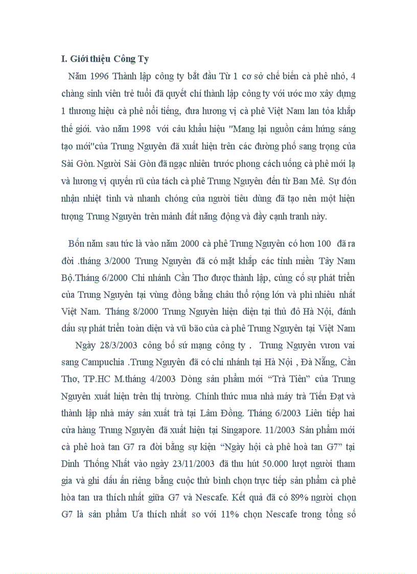 Văn Hoá của Công Ty