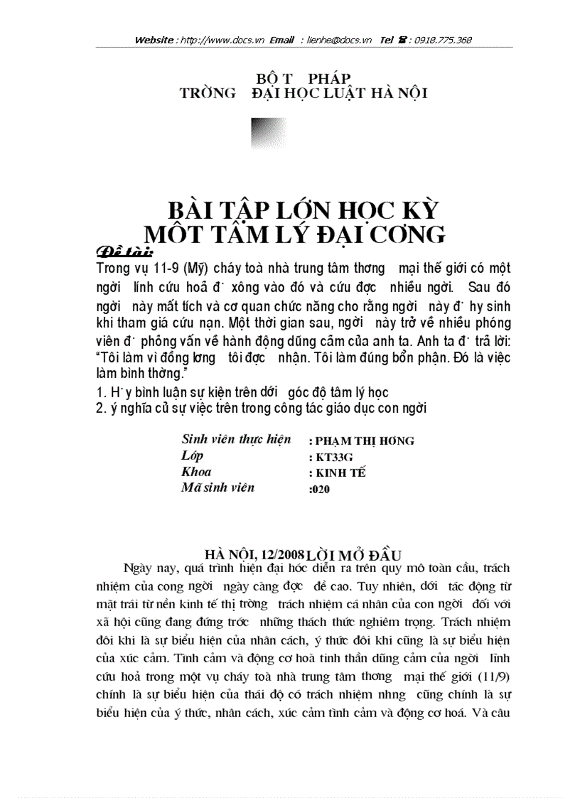 Bình luận câu Tôi làm vì đồng lương tôi được nhận Tôi làm đúng bổn phận Đó là việc làm bình thường