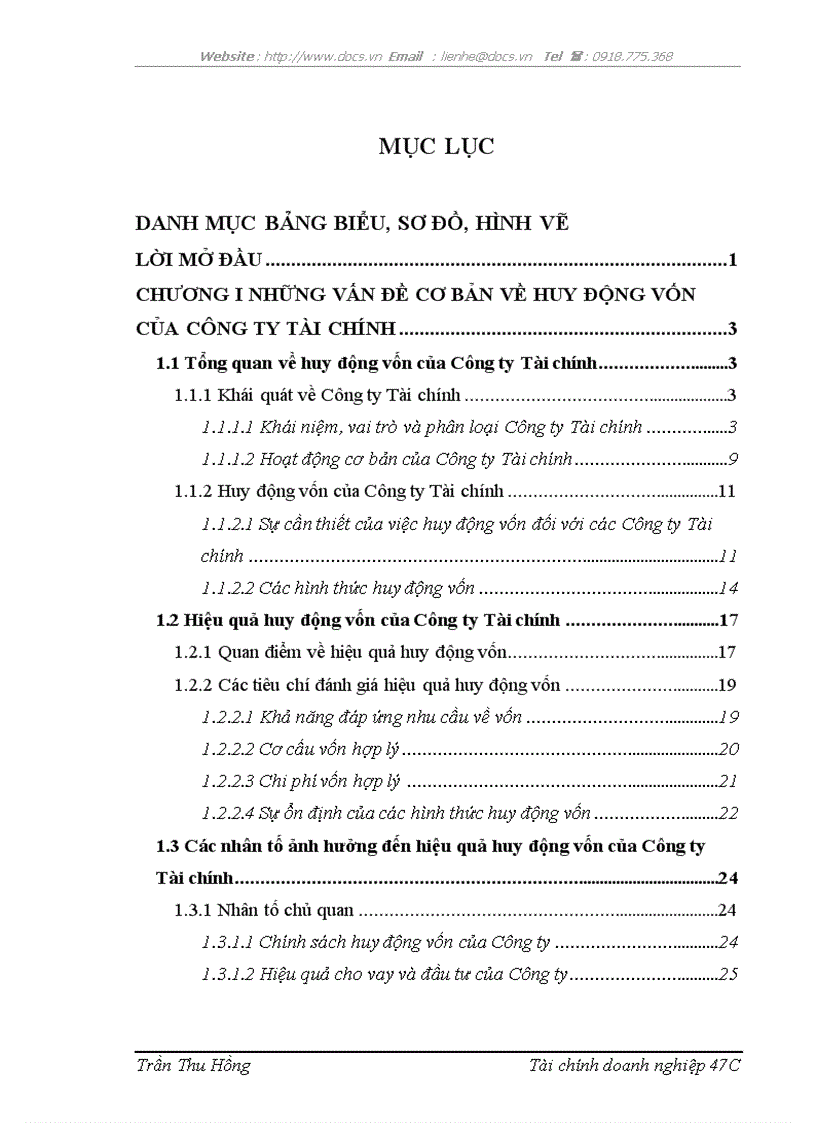 Nâng cao hiệu quả huy động vốn tại Công ty Tài chính Công nghiệp Tàu thuỷ Việt Nam
