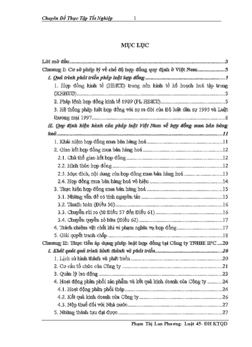 Hợp đồng mua bán hàng hoá từ lý thuyết đến thực tiễn áp dụng tại công ty TNHH IPC