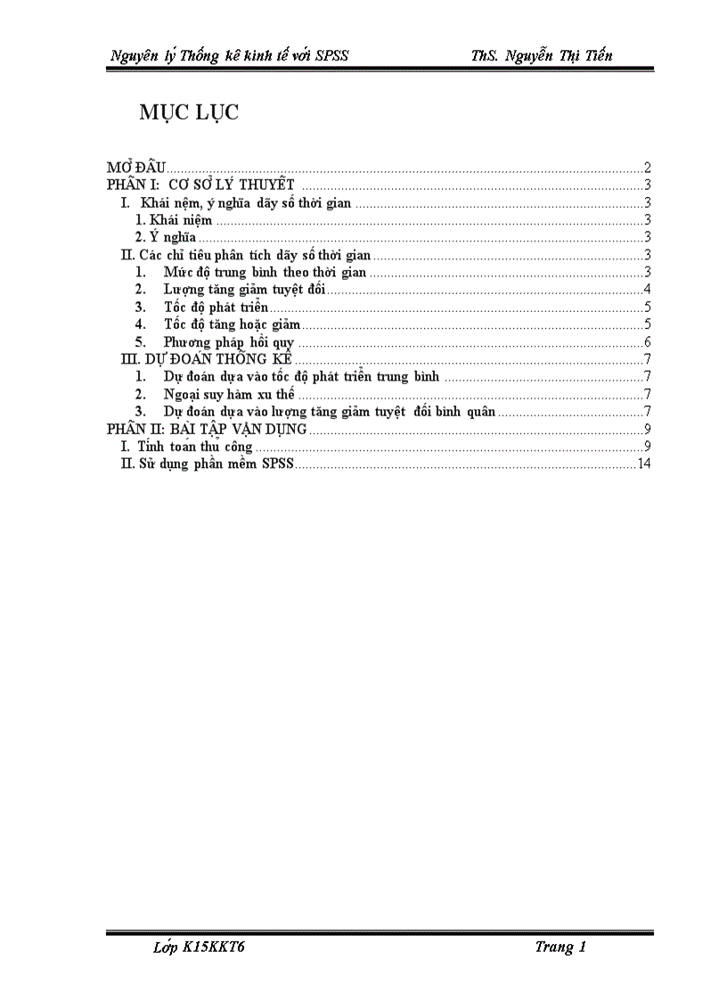 Nguyên lý thống kê kinh tế với SPSS