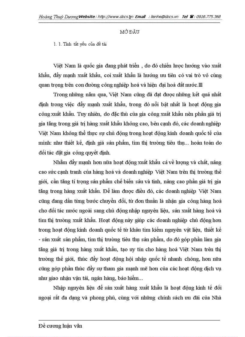 Hoàn thiện thủ tục hải quan đối với nguyên liệu nhập khẩu để sản xuất hàng xuất khẩu ở cục hải quan thành phố hà nội nhìn từ góc độ doanh nghiệp