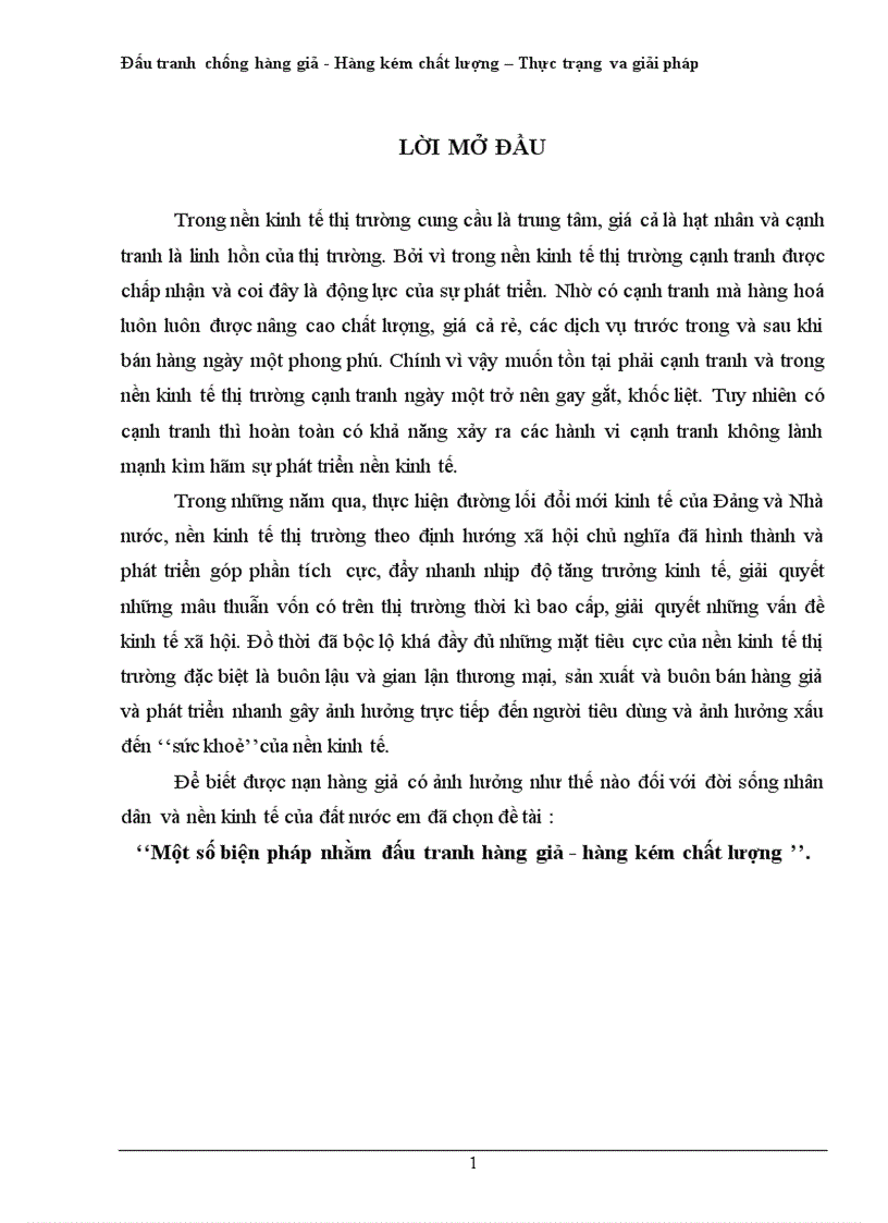 Một số biện pháp nhằm đấu tranh hàng giả hàng kém chất lượng