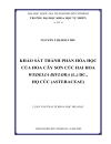 Khảo sát thành phần hóa học của hoa cây sơn cúc hai hoa wedelia biflora l dc họ cúc asteraceae