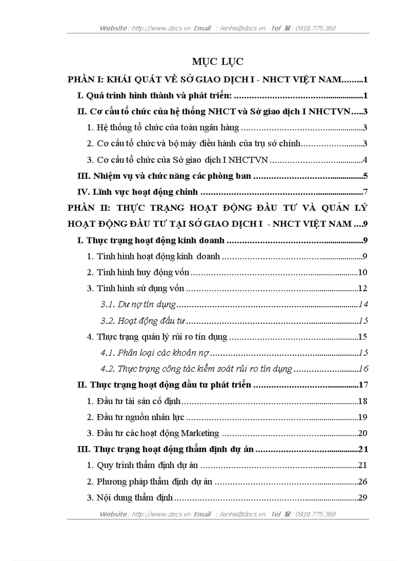 Giải pháp đối với hoạt động đầu tư và quản lý đầu tư tại sở giao dịch i nhct việt nam