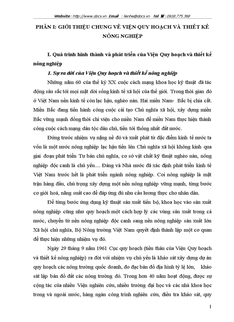 Định hướng và giải pháp phát triển của viện quy hoạch và thiết kế nông nghiệp trong tương lai