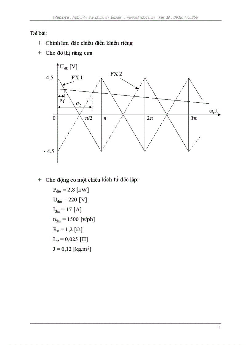 Tổng hợp điều khiển hệ điện cơ