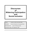 Luận án tiến sĩ Diễn giải về sự tham gia và hòa nhập xã hội Discourses of widening participation and social inclusion Tếng Anh