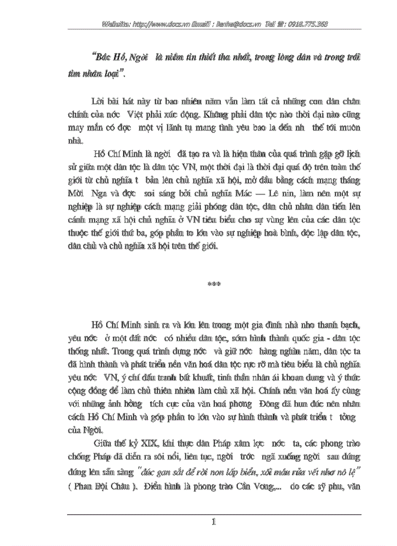 Tư tưởng HCM về giải phóng dân tộc lt tư tưởng gt