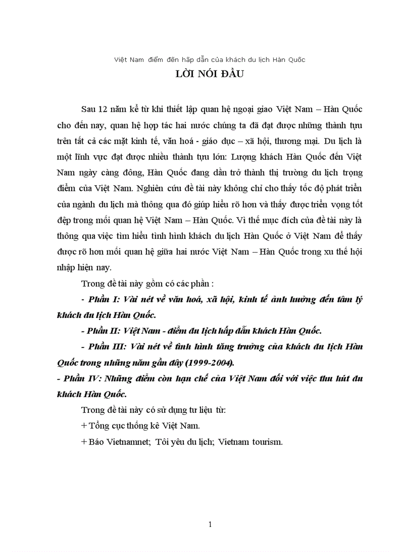 Việt Nam điểm đến hấp dẫn của khách du lịch Hàn Quốc