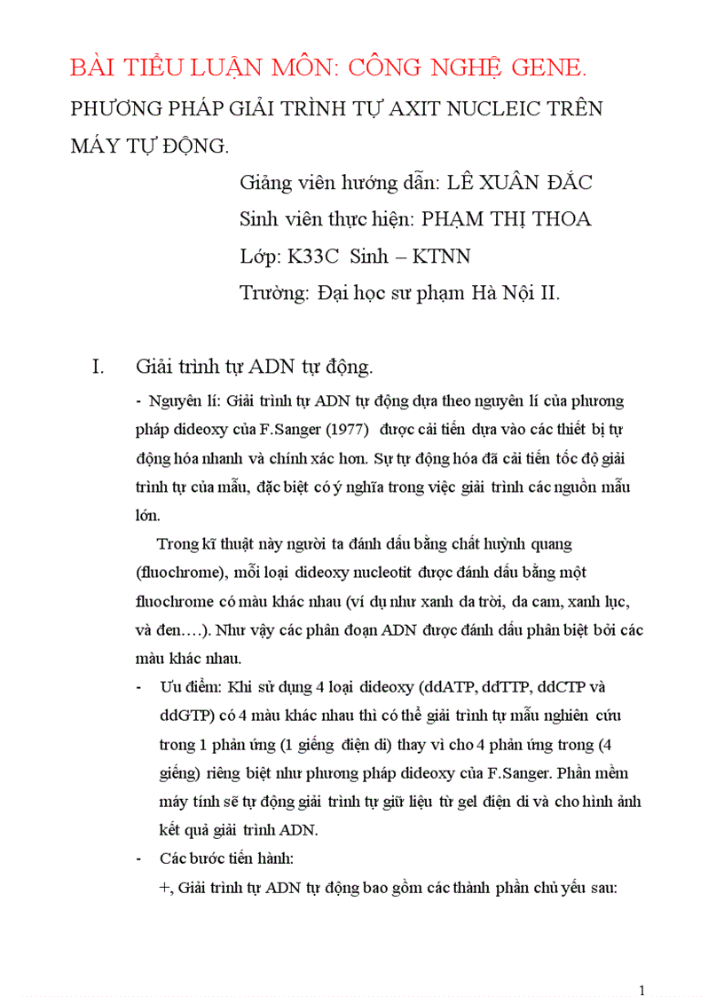 Phương pháp giải trình tự axit nucleic trên máy tự động