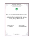 Bước đầu hoàn thiện phương pháp và nghiên cứu sự đa dạng di truyền cây cóc trắng tại khu dự trữ sinh quyển rừng ngập mặn cần giờ bằng kỹ thuật rapd