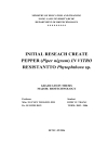 Bước đầu tạo cây tiêu Piper nigrum invitro kháng nấm Phytophthora sp