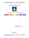 Công nghệ sản xuất bánh tráng gạo Việt Nam