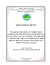 Ứng dụng mô hình gây nhiễm thực nghiệm chuẩn đánh giá ảnh hưởng của các phương thức quản lý khác nhau lên độ mẫn cảm đối với virus gây hội chứng đốm trắng White spot syndrome viru