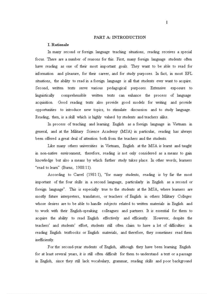 Astudy on possible effective pre reading activities to improve reading skills for 2nd year english majors at the military science academy