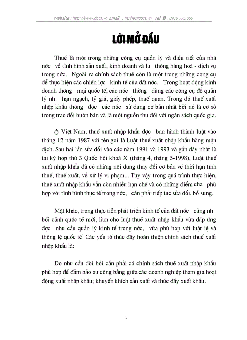 HOàn thiện chính sách thuế xuất nhập khẩu trong điều kiện hội nhập với khu vực và thế giới