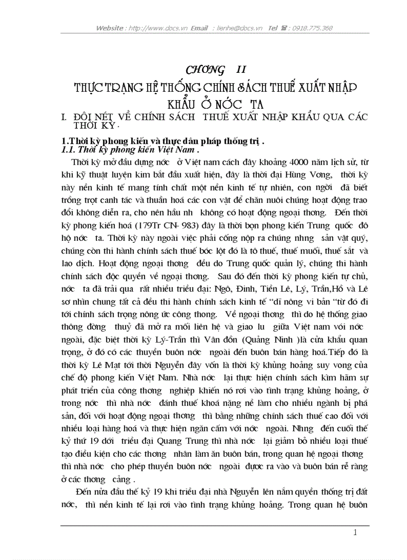 Thực trạng hệ thống chính sách thuế XNK ở nước ta Chương 2 3
