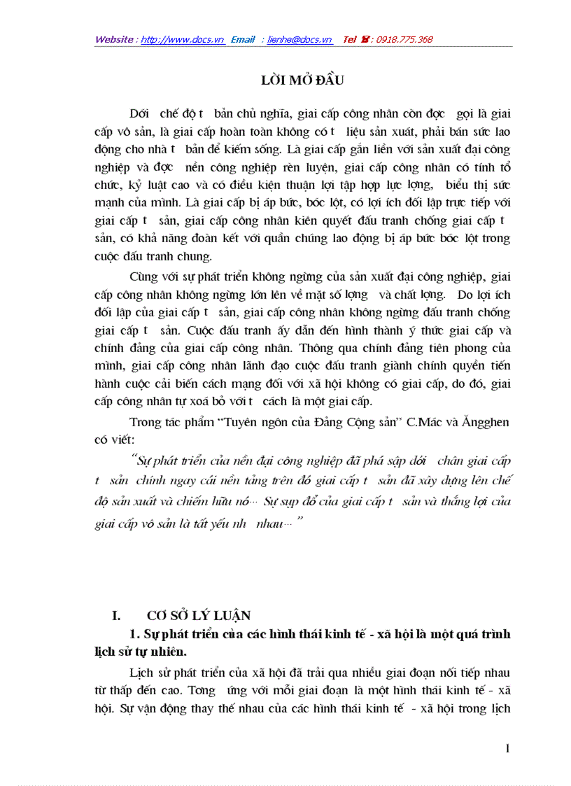 Sự phát triển biện chứng của lịch sử