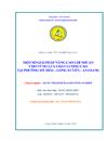 Một số giải pháp nâng cao lợi nhuận cho vùng lúa chất lượng cao tại phường mỹ hòa long xuyên an giang