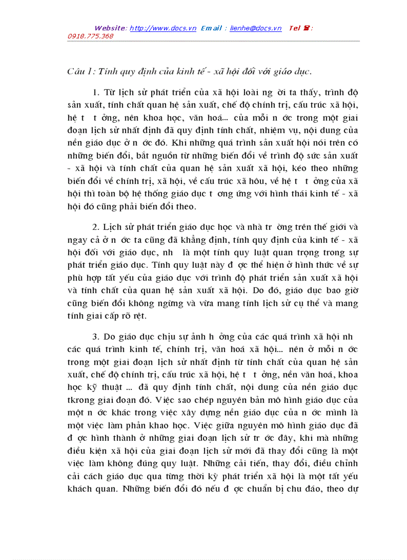 Kinh tế xã hội đối với giáo dục