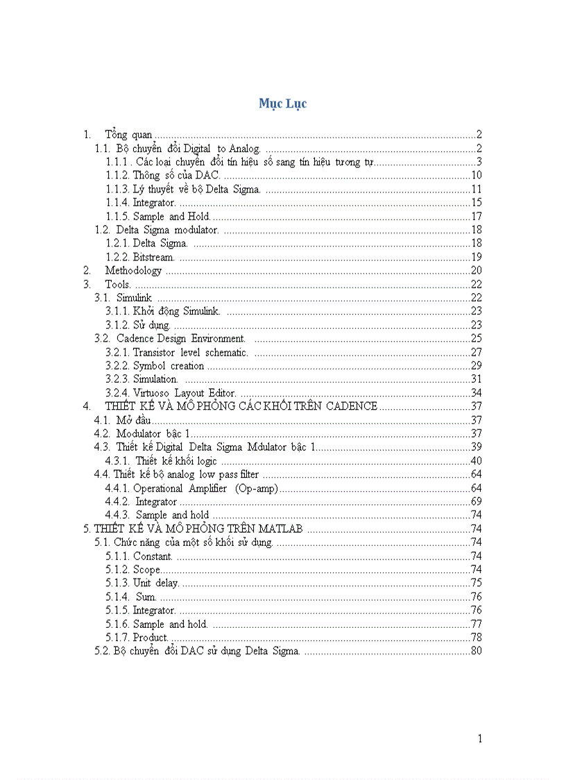 Thiết kế và mô phỏng các khối trên cadence và matlab