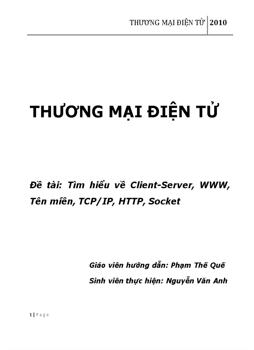 Tìm hiểu về Client Server WWW Tên miền TCP IP HTTP Socket