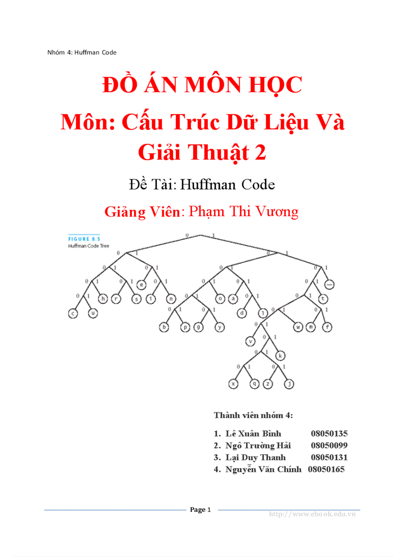 Cấu Trúc Dữ Liệu Và Giải Thuật 2 Huffman Code