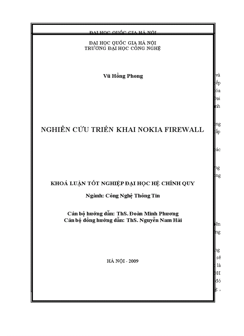 Nghiên cứu triển khai nokia firewall