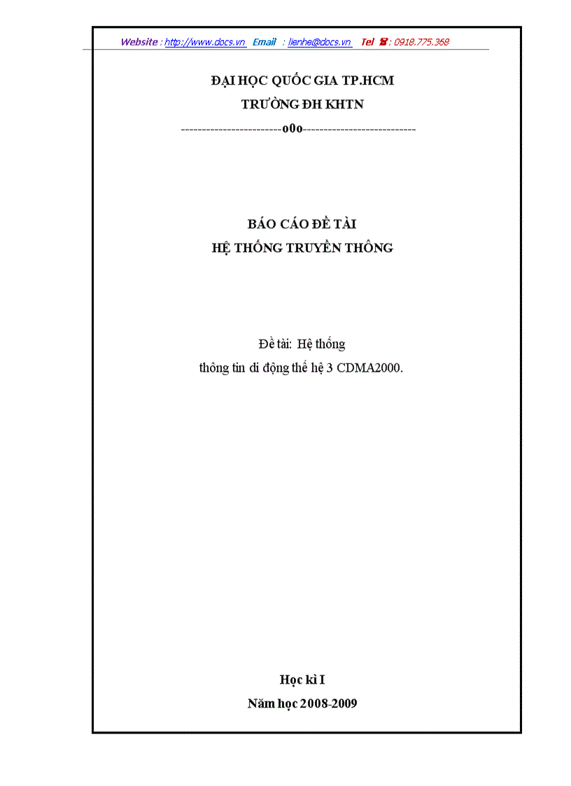 Báo cáo đề tài hệ thống truyền thông