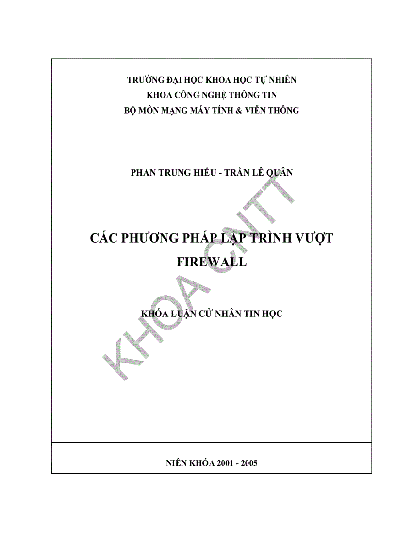 Một số phương pháp lập trình vượt firewall