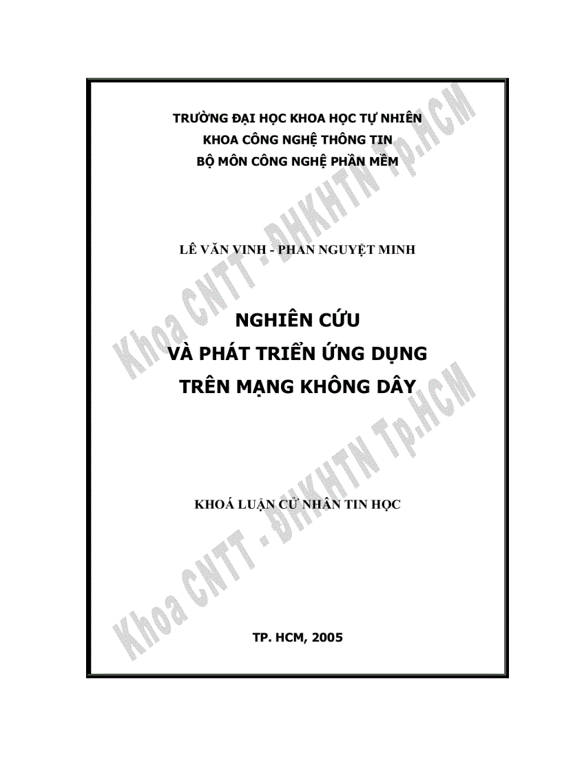 Nghiên cứu và phát triển ứng dụng trên mạng không dây