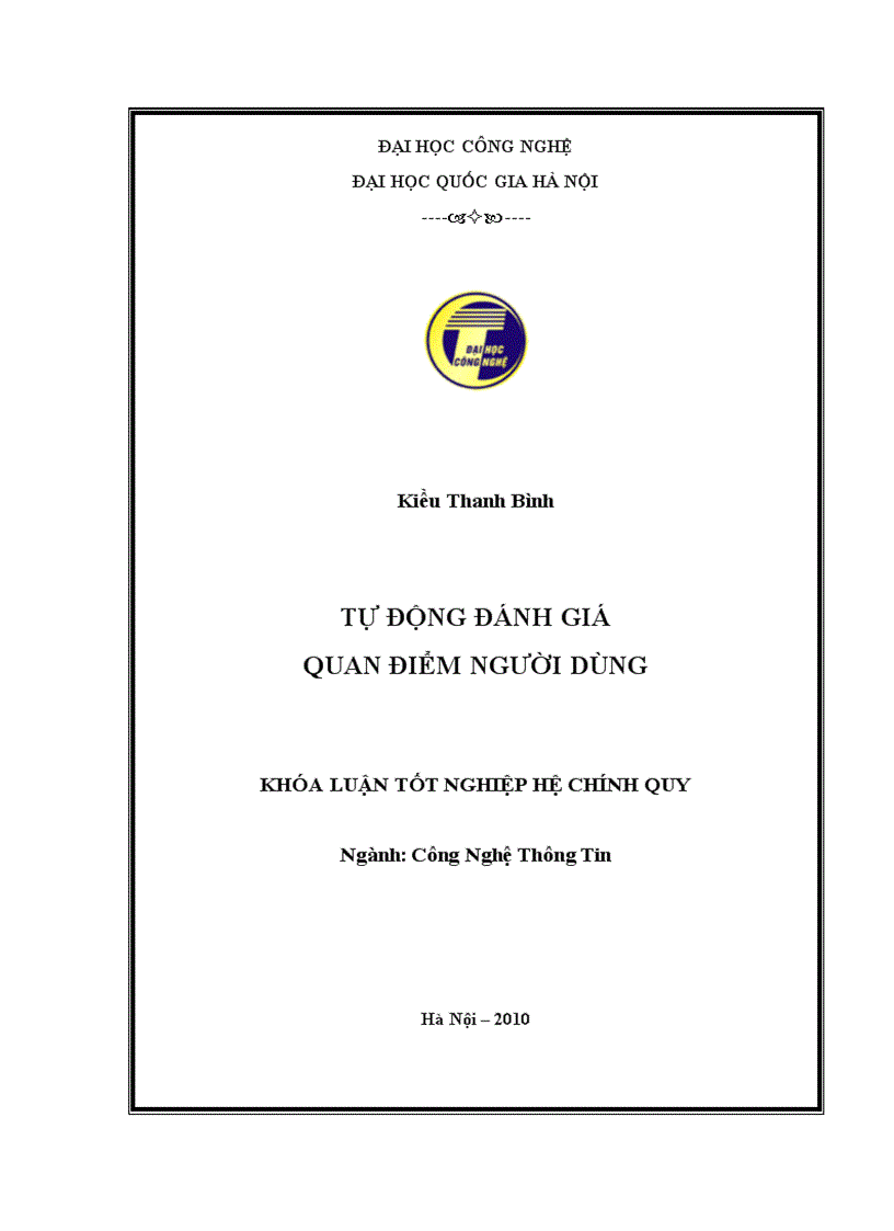 Tự động đánh giá quan điểm người dùng