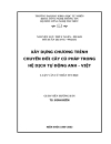 Xây dựng chương trình chuyển đổi cây cú pháp trong hệ dịch tự động Anh Việt