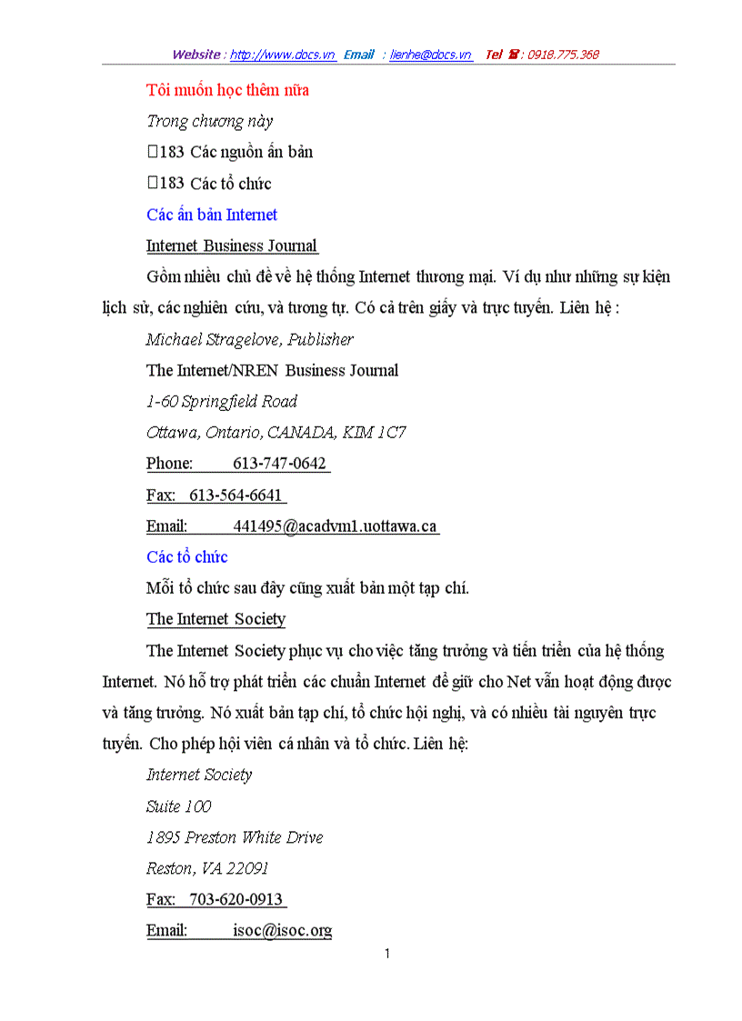 Internet Business Journal