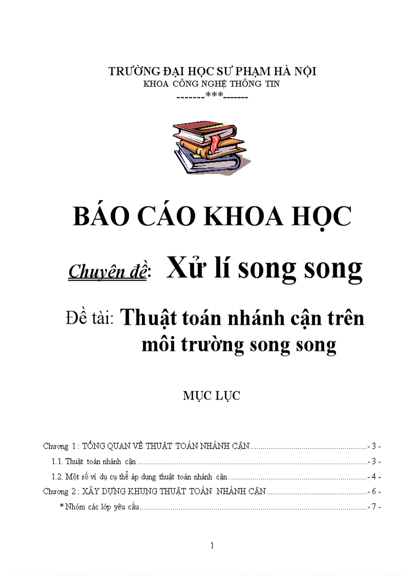 Thuật toán nhánh cận trên môi trường song song