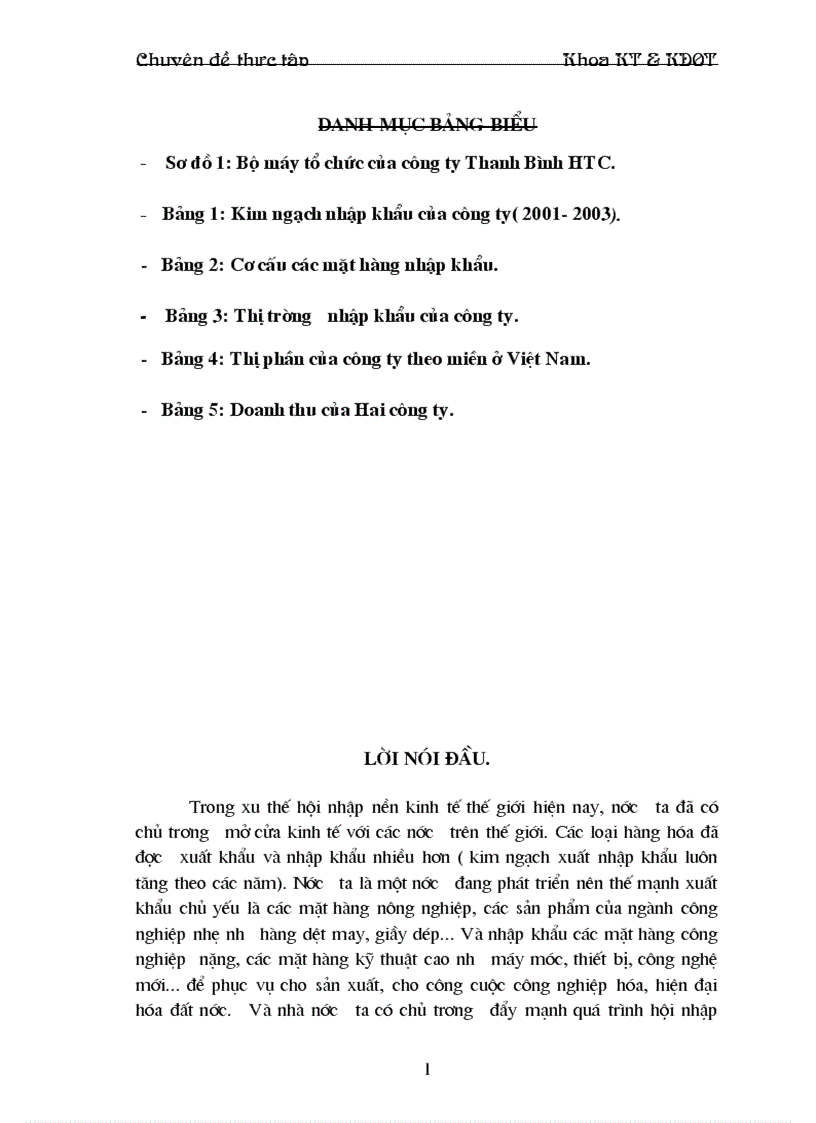 Một số giải pháp hoàn thiện hoạt động nhập khẩu nhằm nâng cao sức cạnh tranh hàng hóa tại công tythanh bình htc