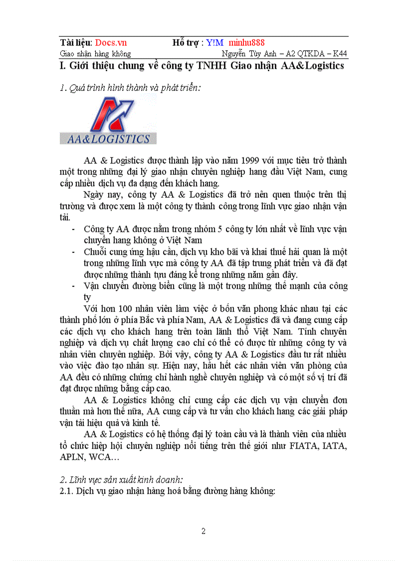 Giao nhận hàng không