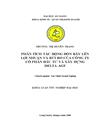 Phân tích tác động đòn bẩy lên lợi nhuận và rủi ro của công ty cổ phần đầu tư và xây dựng delta agf